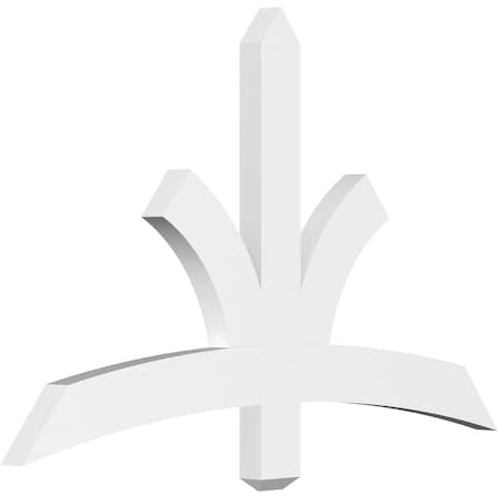 Ekena Millwork Davenport Architectural Grade PVC Gable Bracket, 48"W x 30"H x 2"D x 4"F, 15/12 Pitch GBP048X30X0204DAV00